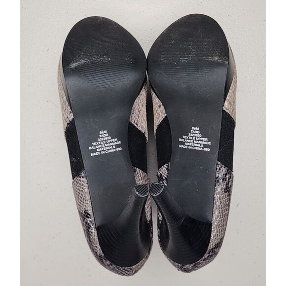 Coach And Four Heels Pumps Gray Python Print Shoe Zip Close Women's Size 8.5 - Picture 8 of 8